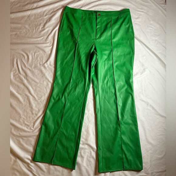 Wild Fable Green Leather Pants. Reminded me of Tyler the Creator vibes. - Picture 3 of 5